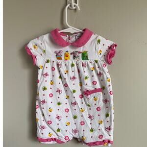 Baby Einstein 100% Cotton Animal with Names/Noises Romper- 6m